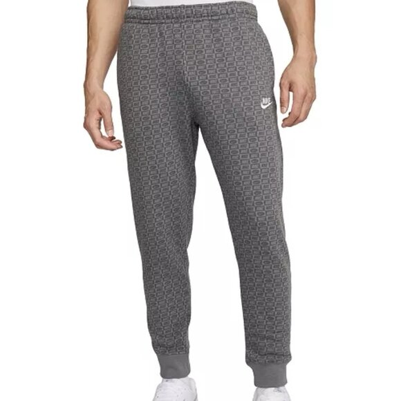 Nike NSW Club Monogram Joggers Hj6884-064 Men’s 2XL Grey - Picture 1 of 7